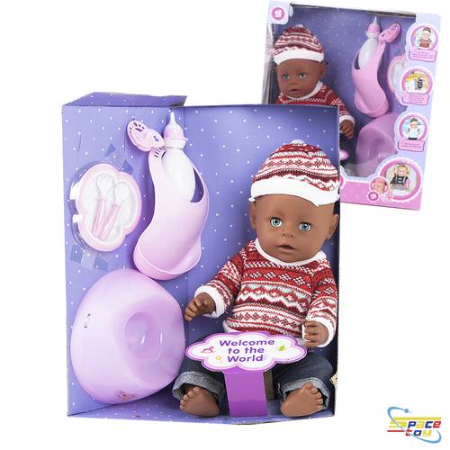 Baby doll with care set and tub