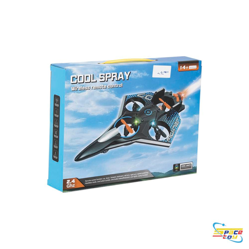  طائرة نفاثة درون ذكية بريموت كنترول فلين وميزة بخاخ الدخان (Cool Spray)