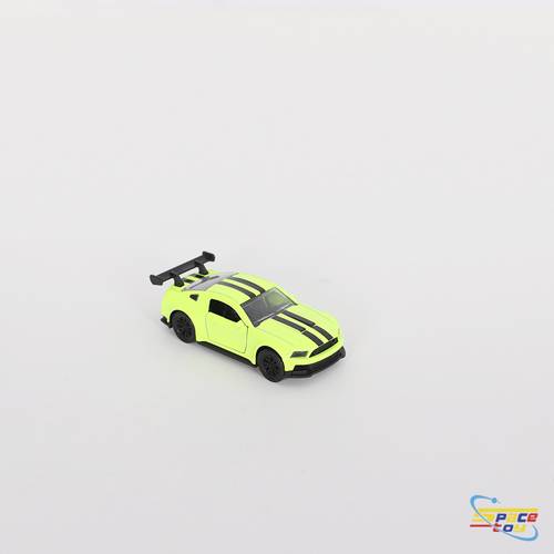 Iron racing car in a container