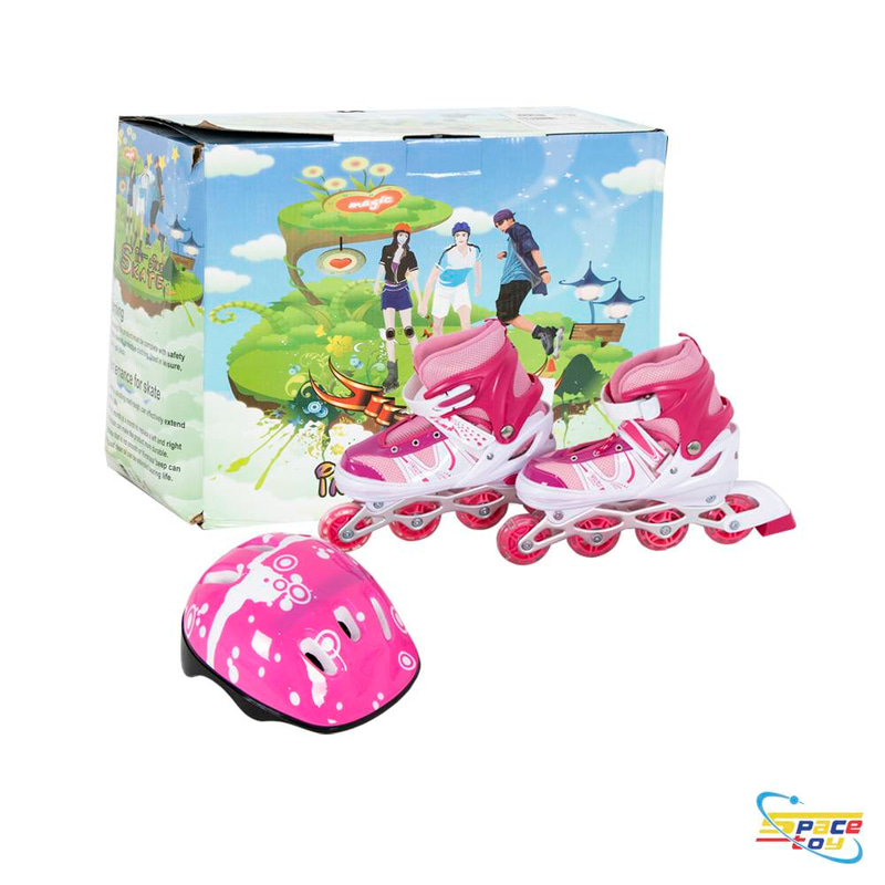 طقم  سكيت حذاء التزلج (Roller Skates) مع أدوات الحماية