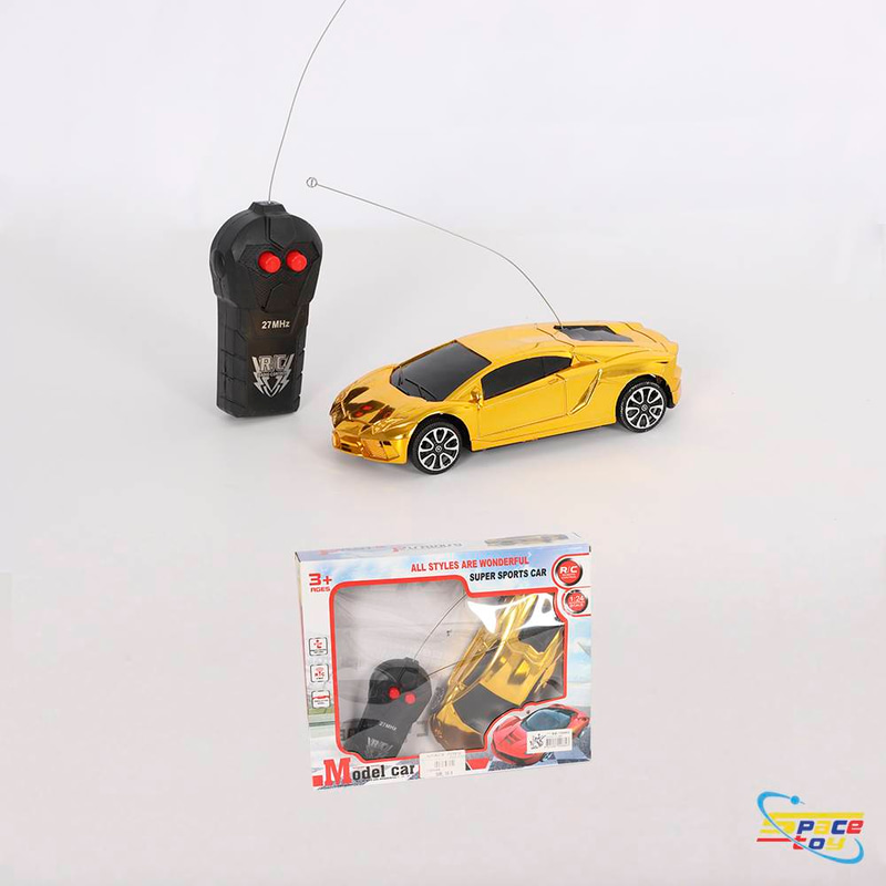 golden remote control racing car
