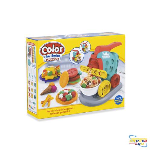 طقم صلصال صانعة المعكرونة والمأكولات المطور (Color Clay Series) – ركن الشيف الصغير!