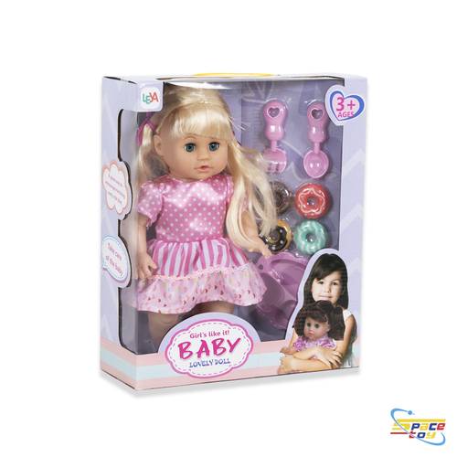 دمية الأطفال اللطيفة مع طقم حلويات الدونات (Baby Lovely Doll) 💖👧🍩