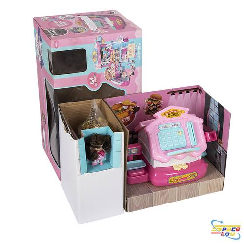 Cashier game with doll and accessories