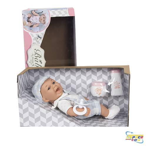 Doll with feeding bottle