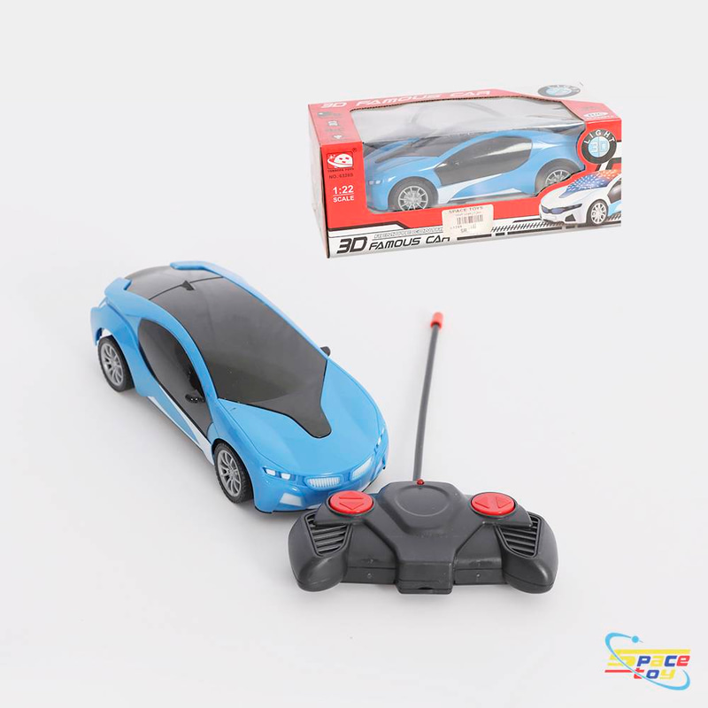 blue remote control racing car