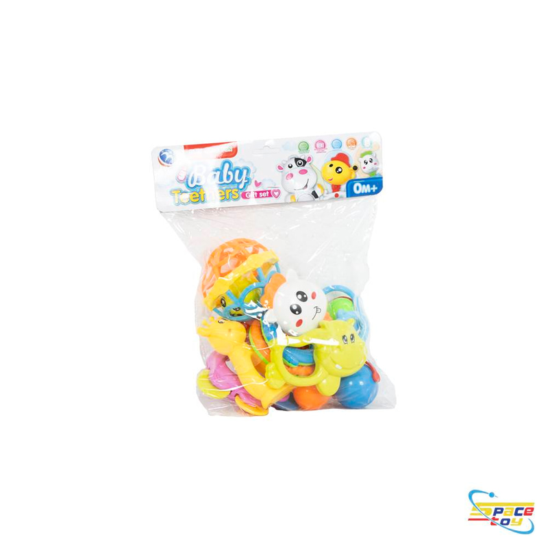 مجموعة ألعاب خشخيشات وعضاضات للأطفال (Baby Teethers Gift Set)