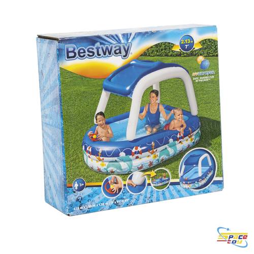 مركز الألعاب المائي المظلل للأطفال من Bestway - تصميم القارب