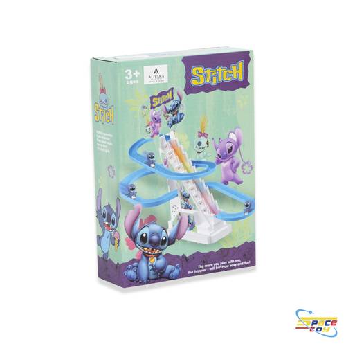 لعبة مسار التزحلق والسلّم الكهربائي لشخصية ستيتش (Stitch Track Toy)