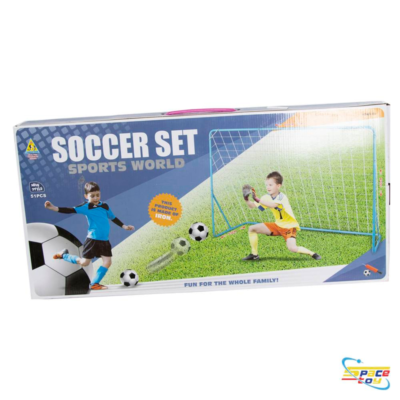 مجموعة مرمى كرة القدم المتكاملة (Soccer Set) - متانة حديدية للعب محترف