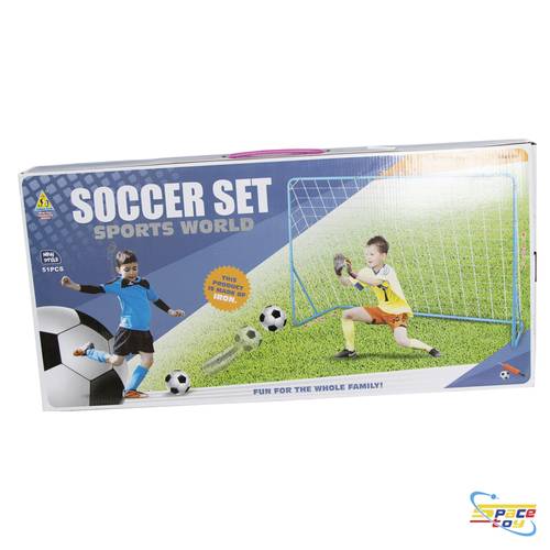 مجموعة مرمى كرة القدم المتكاملة (Soccer Set) - متانة حديدية للعب محترف