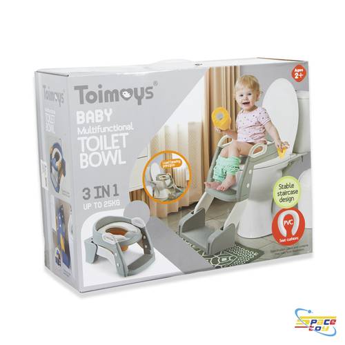 كرسي تدريب الأطفال على المرحاض 3 في 1 مع سلم (Toimoys Baby Toilet Bowl) 🚽👶