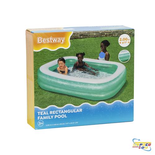 مسبح عائلي مستطيل لون فيروزي (Teal Rectangular) من Bestway