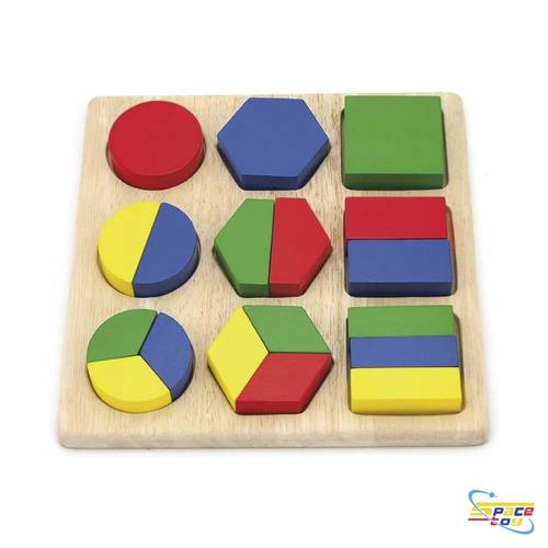 Wooden puzzle shapes
