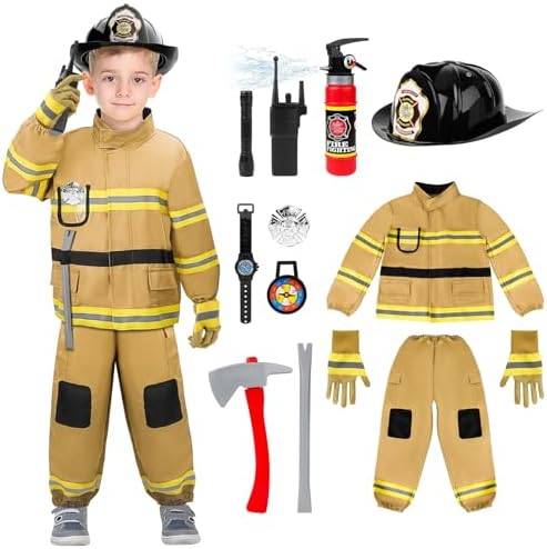 ملابس الدفاع المدني رجل الإطفاء الشجاع (Donia Work Clothes) - للأبطال الصغار