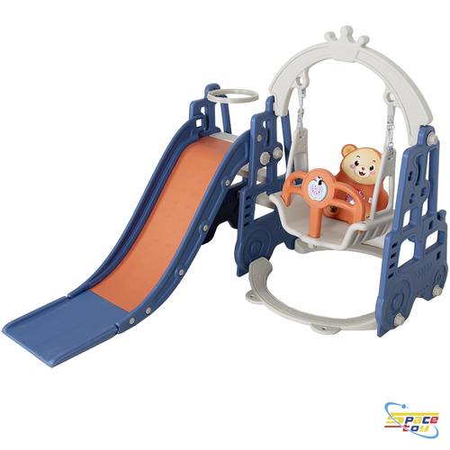 Fun slide and swing