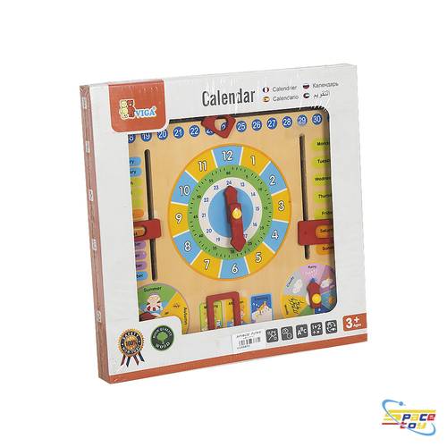 Wooden educational calendar board