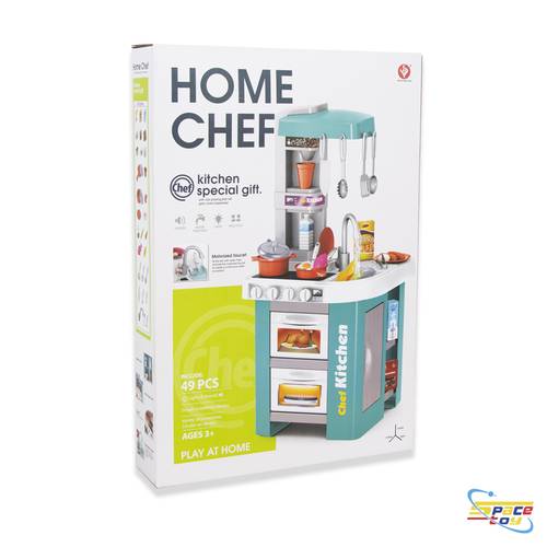 طقم مطبخ الشيف المنزلي المتكامل مع صنبور مياه حقيقي (Home Chef) – 49 قطعة من المرح التفاعلي!