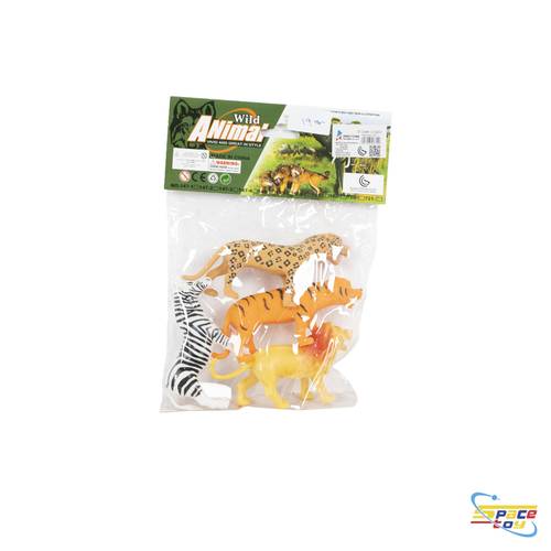 مجموعة مجسمات حيوانات السافانا والبرية الصغيرة (Wild Animal Playset)