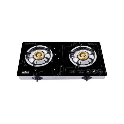 موقد غاز زجاجي مزدوج الشعلات من سانفورد بنقش  SF5361GC2B