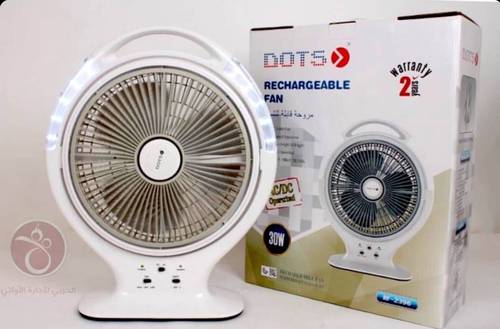 مروحه دوتس قابله للشحن 14 بوصه اضاءة LED