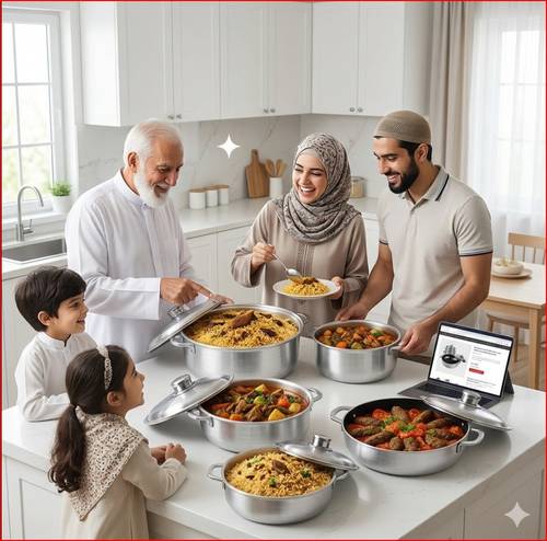 طقم قدور المنيوم من الداخل تيفال