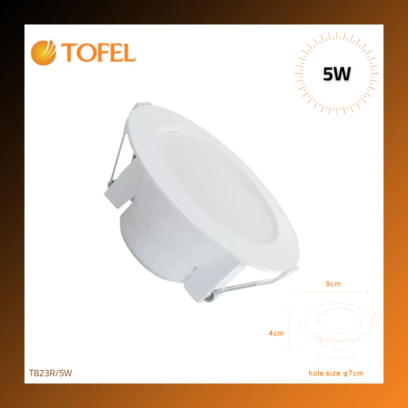 Recessed downlight, Size 7 cm, 5 watts