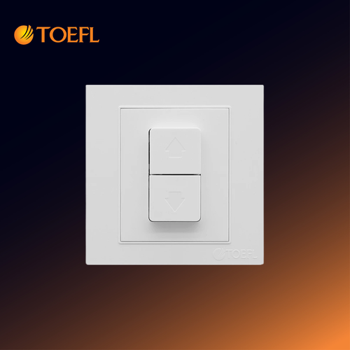 Electric curtain shutter switch, 16A, plain white color