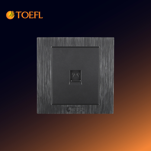 Single Telephone Socket – Graphite Black