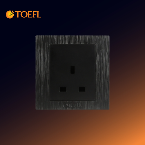 Triple socket in stone black