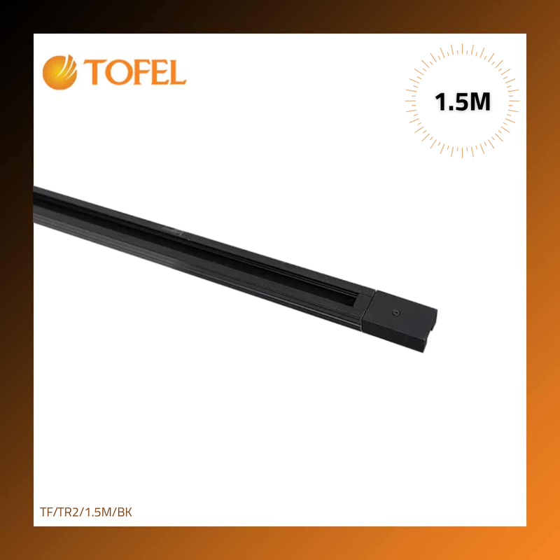 150 cm direct‑connection track‑light rail (no driver needed), black color