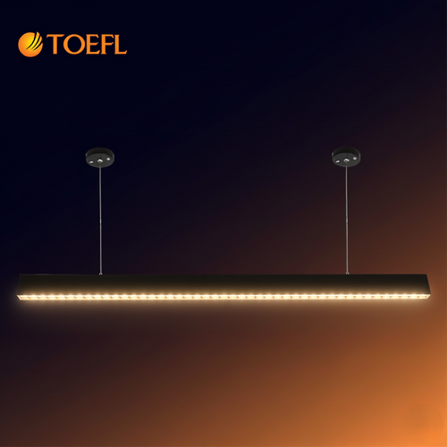 Linear Lens Spotlight – 120 cm Length, Black Body, Warm Creamy Light, 50W