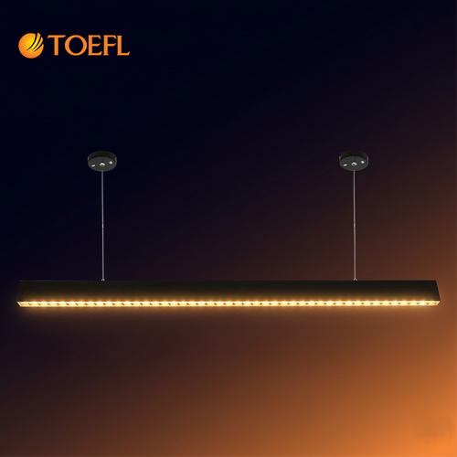 Linear Lens Spotlight – 120 cm Length, Black Body, Yellow Light, 50W