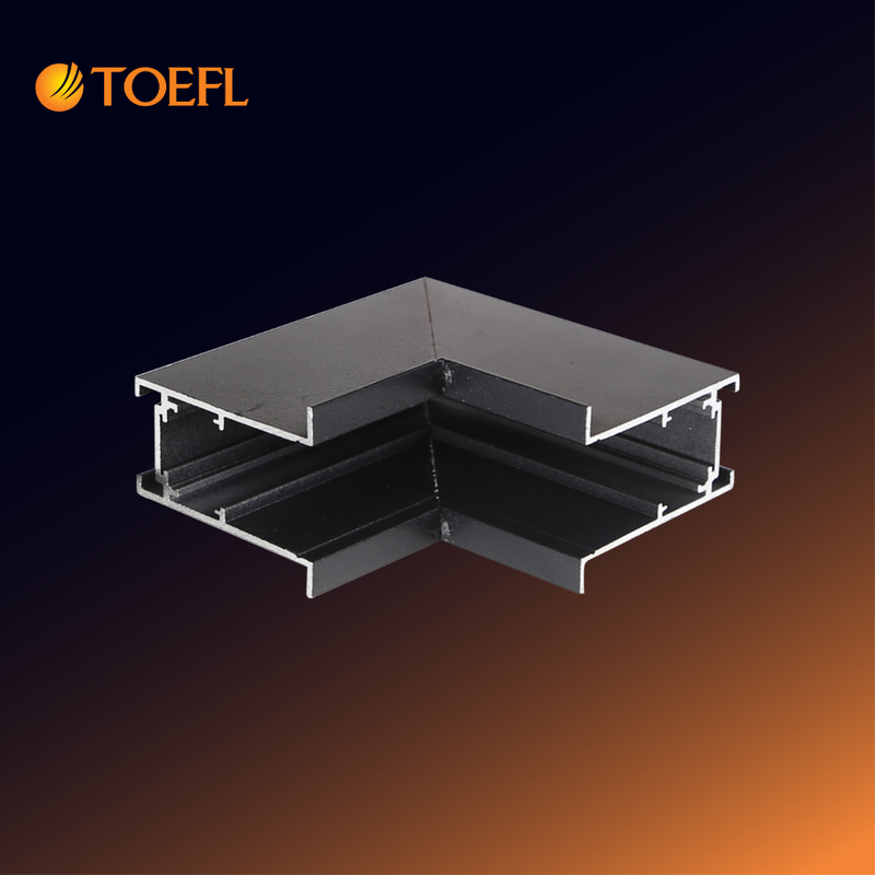 Curved L-Shaped Magnetic Recessed Track Connector – for Corner Installation, Pre or Post Construction