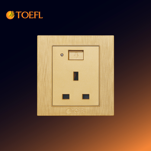Triple Power Socket with USB Port – Gold Color