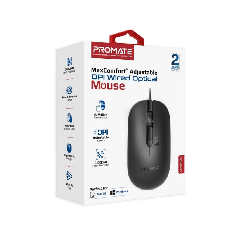 ماوس سلك اسود CM2400 PROMATE