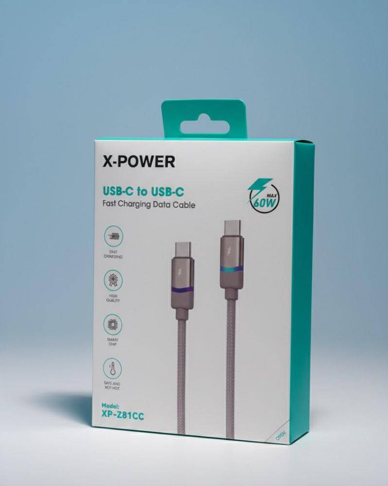 كيبل قماش XP-Z81CC X-POWER TC-TC 60W