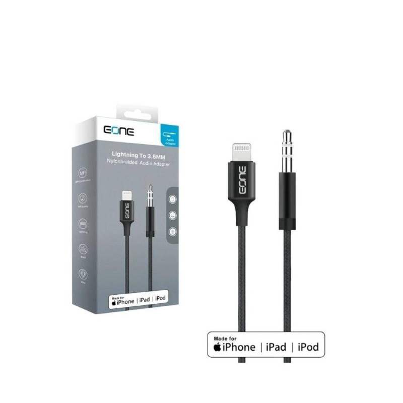 كيبل Lightning & AUX 3.5 EONE