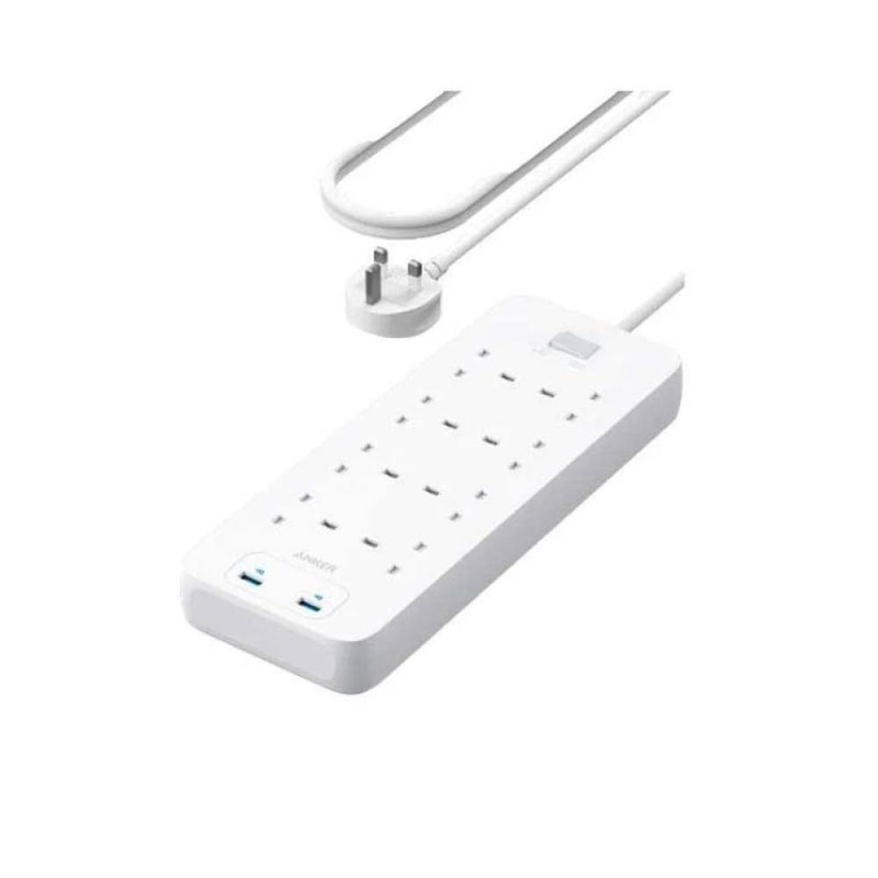توصيلة Anker ثمانية منافذ طاقة مع منفذين USB بطول 1.8 متر