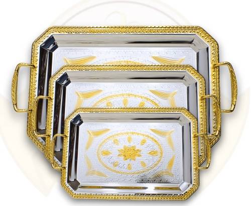 Royal luxury Golden Tray Set