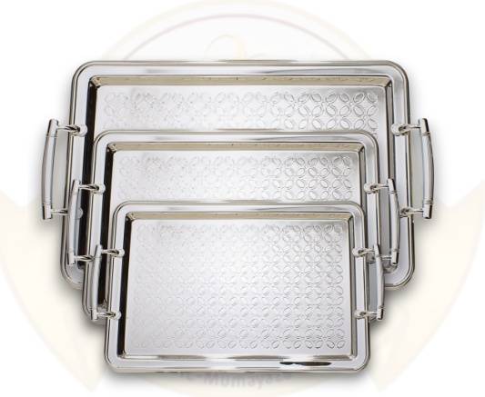 Stainless Steel Silver Tray Set