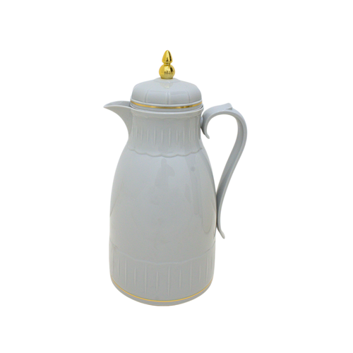 Alnokhba Al Mumayaza Premium 1L Thermal Flask – Slate Grey & Gold Edition