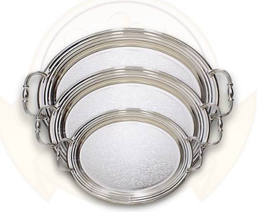Stainless Steel Silver Tray Set