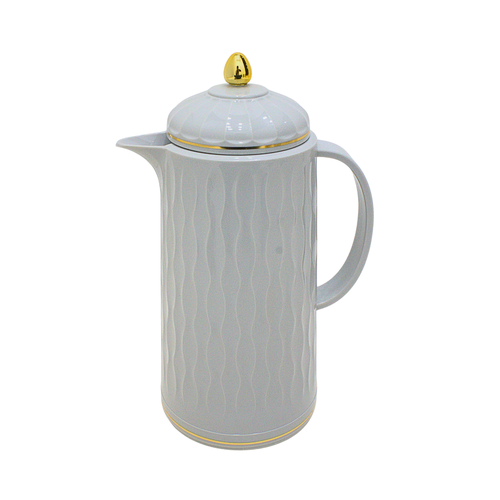 Alnokhba Al Mumayaza Premium 1L Thermal Flask – Slate Grey & Gold Edition