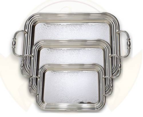 Stainless Steel Silver Tray Set