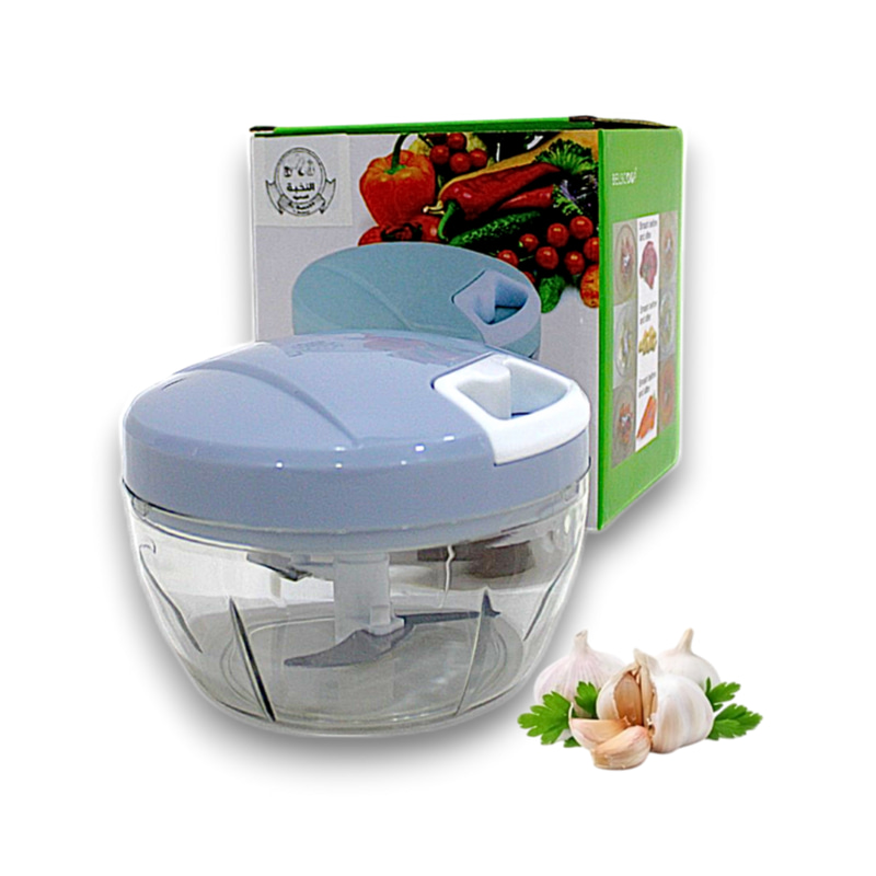 Alnokhba 500ml Manual Pull-String Food Chopper – Large 3-Blade Vegetable & Meat Mincer