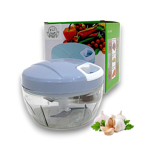 Alnokhba 500ml Manual Pull-String Food Chopper – Large 3-Blade Vegetable & Meat Mincer