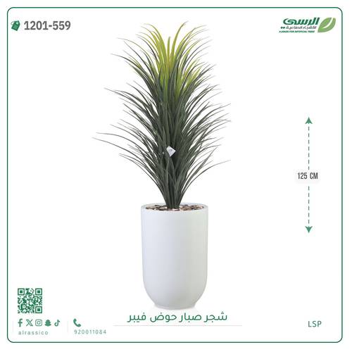 شجرة صبار اصطناعية ( ارتفاع 125 سم ) حوض فيبر