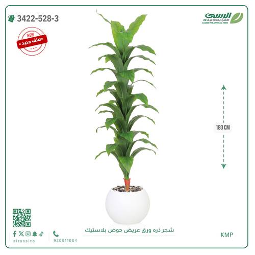 شجرة ذرة صناعية ( ارتفاع 180 سم ) حوض بلاستيك دائري