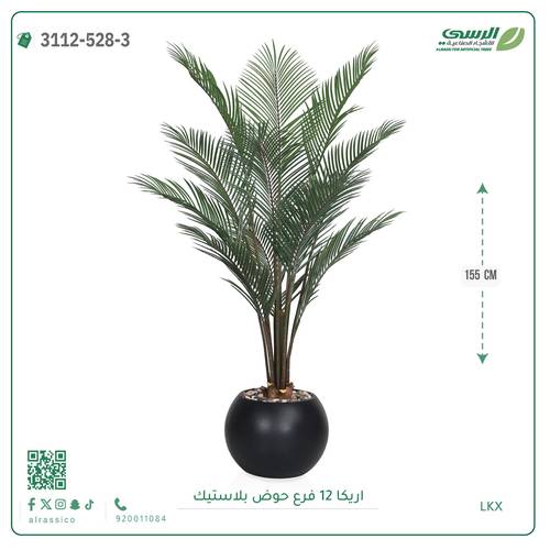 شجر أريكا صناعية ( ارتفاع 155 سم ) حوض بلاستيك